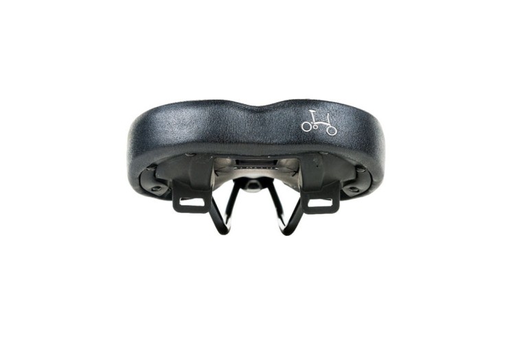 Szerokie siodło Brompton - widok od tyłu