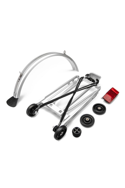 Q100674 Brompton Rack Set Complete Incl 4 Rollers And Mudguard  6mm Holes  Silver